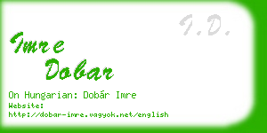 imre dobar business card