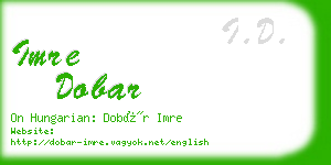 imre dobar business card